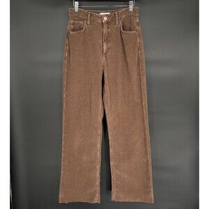 Zara Brown Corduroy Wide-Leg Pants